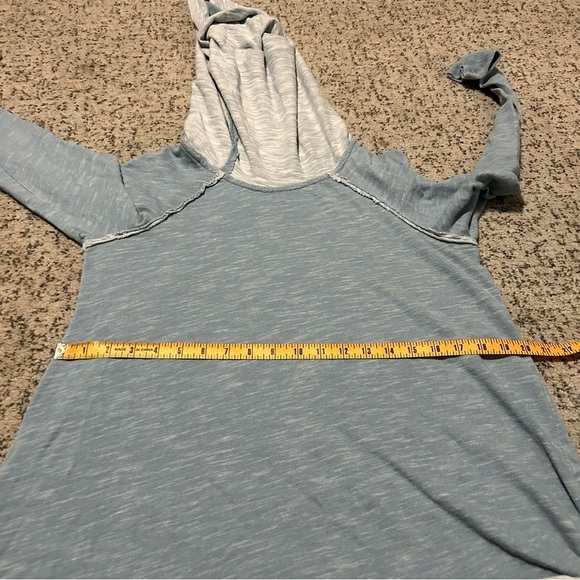 Free People FP Beach Dolman Blue Cotton Cowl Neck Long Sleeve Sweater Size OS - Picture 8 of 9